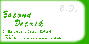 botond detrik business card